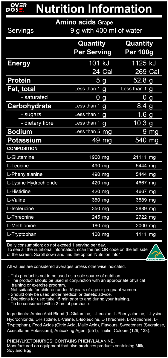 Amino Acids Grape Powerdose